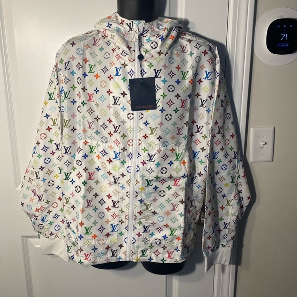 Louis Vuitton White Multicolor Monogram Jacket Men’s Size Large - Picture 1 of 7